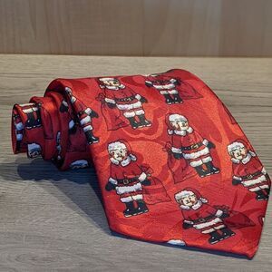 Christmas teddy bear Santa Renaissance handmade tie